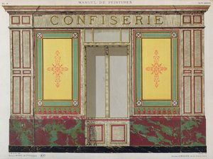 Conception de devanture pour une confiserie - J.M. Paillet